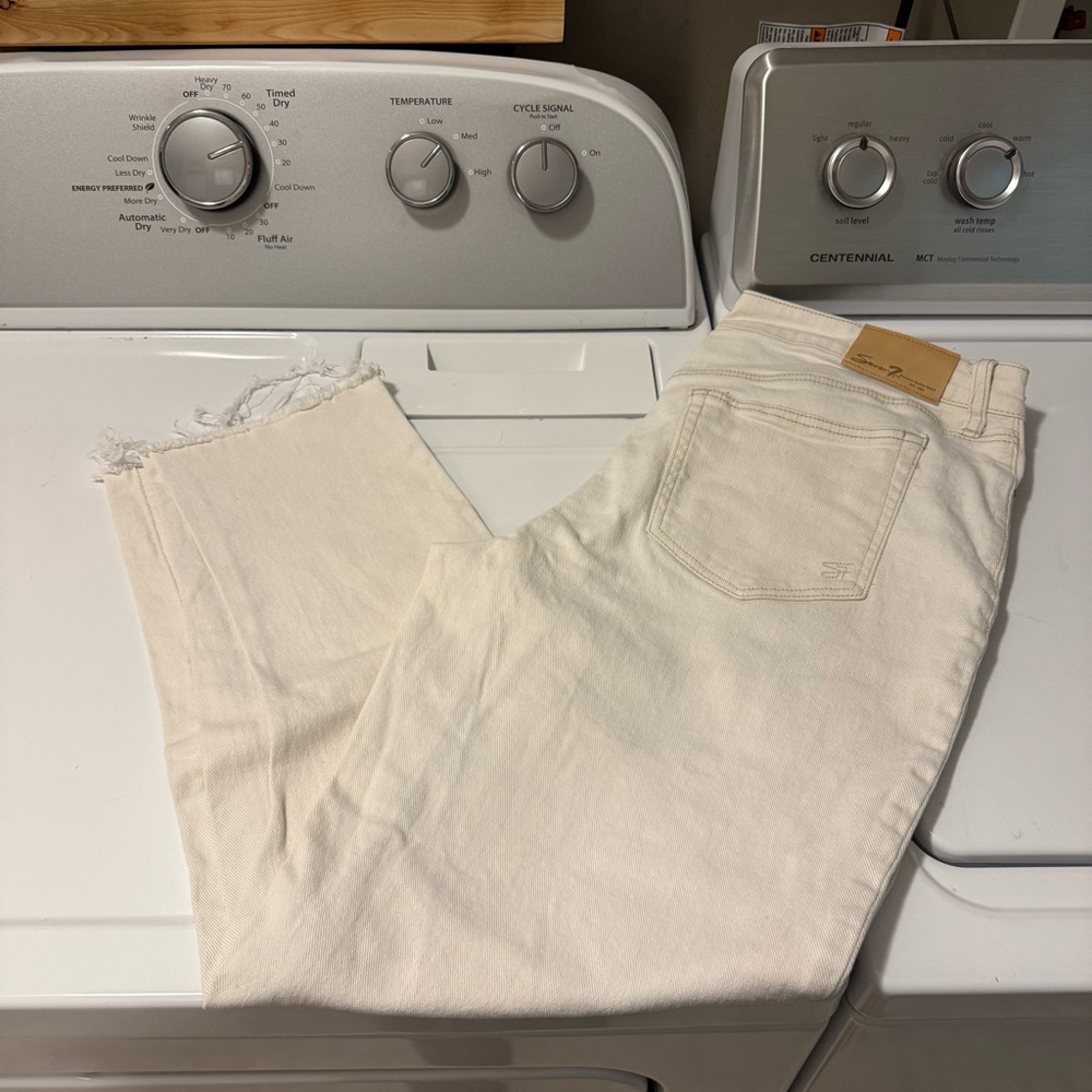 Seven jeans off white straight leg pants